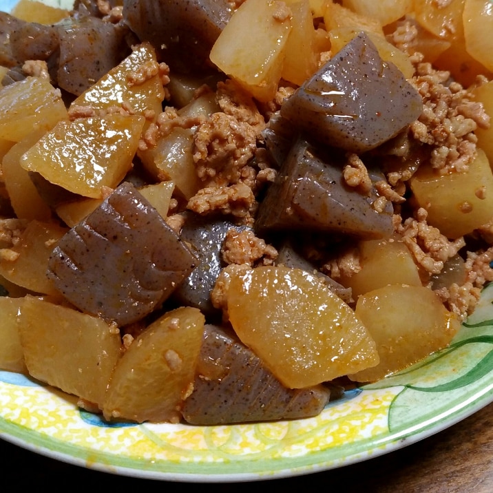 ピリ辛!大根・こんにゃく&豚ミンチの煎り煮